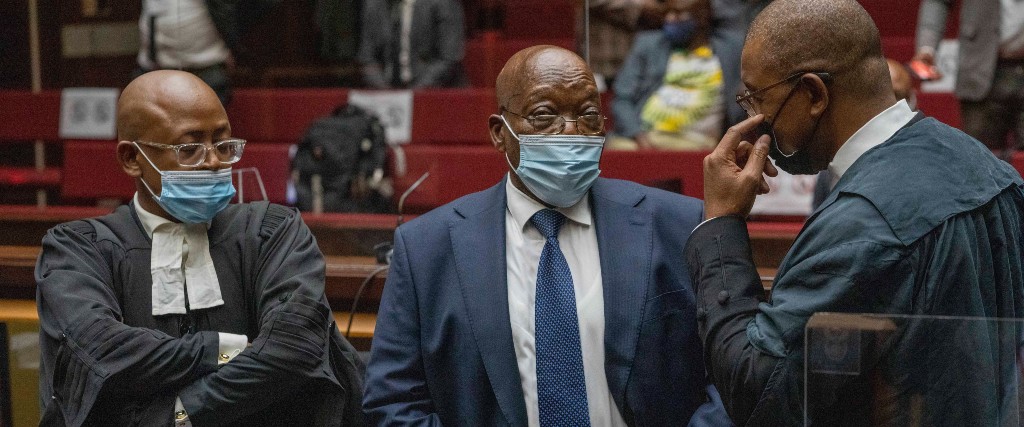 Den tidigare sydafrikanske presidenten Jacob Zuma i rättssalen i januari i år.