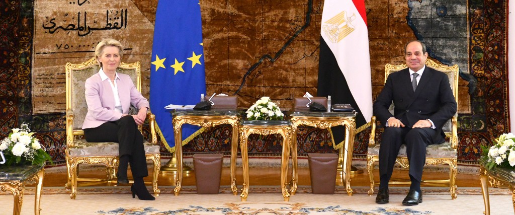 EU-kommissionens ordförande Ursula von der Leyen mötte Egyptens president Abdel-Fattah el-Sissi för att skriva under ett samarbetsavtal om energi.