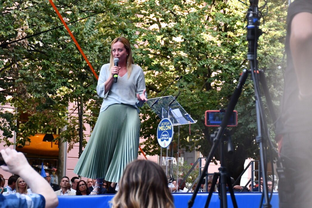 Giorgia Meloni öppnar valkampanjen i Ancona 23 augusti 2022