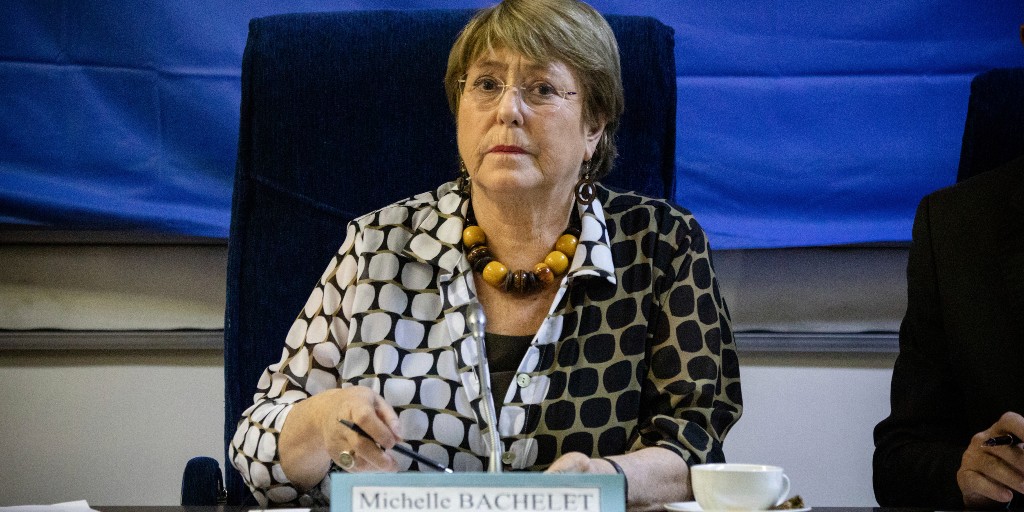 Michele Bachelet, avgående högkommissarie för FN:s organ för mänskliga rättigheter OHCHR.