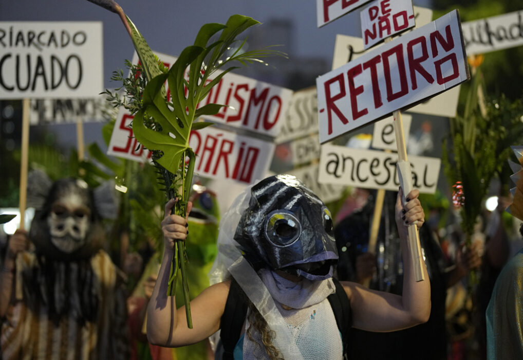 Protests have been frequent against Brazil's President Jair Bolsonaro, whose government have initiated large-scale deforestation schemes in the Amazon, to make way for mining companies and other ventures of development – all on land inhabited or tied to indigenous peoples