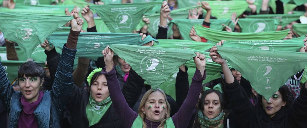 "Den gröna vågen", rörelsen som kämpat för rätten till abort i Argentina.