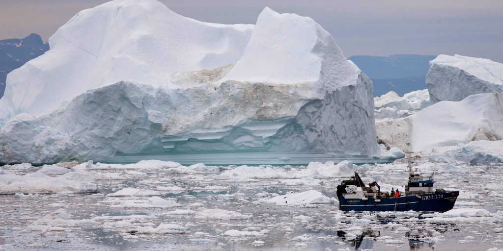 En fiskebåt nära grönländska Ilulissat 2011.