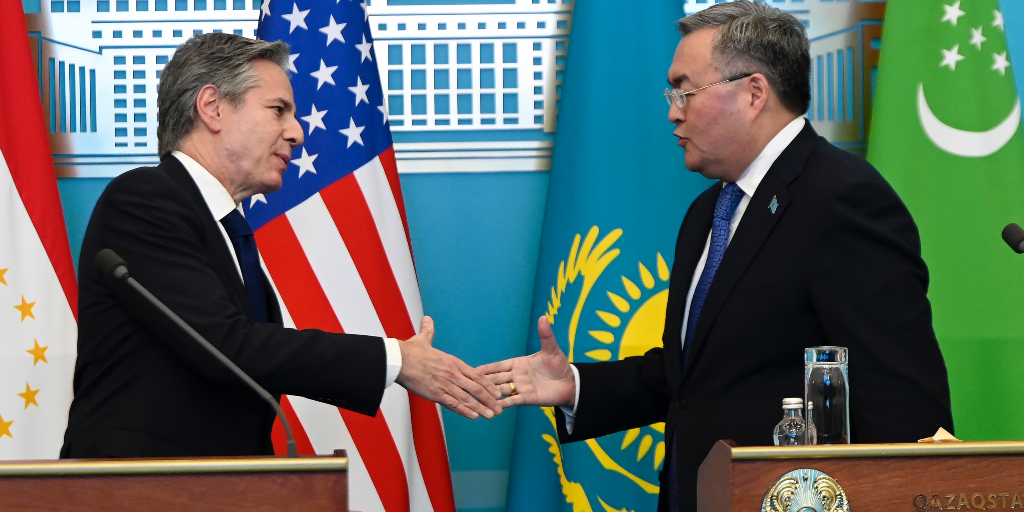 USA vill återvinna inflytande i Centralasien när Ryssland är upptaget med sitt eget krig i Ukraina.