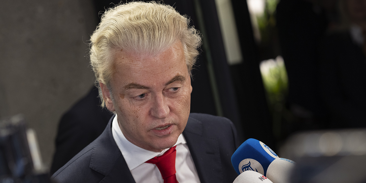 PVV-ledaren Geert Wilders intervjuas om regeringsbildningen efter förra veckans valseger.