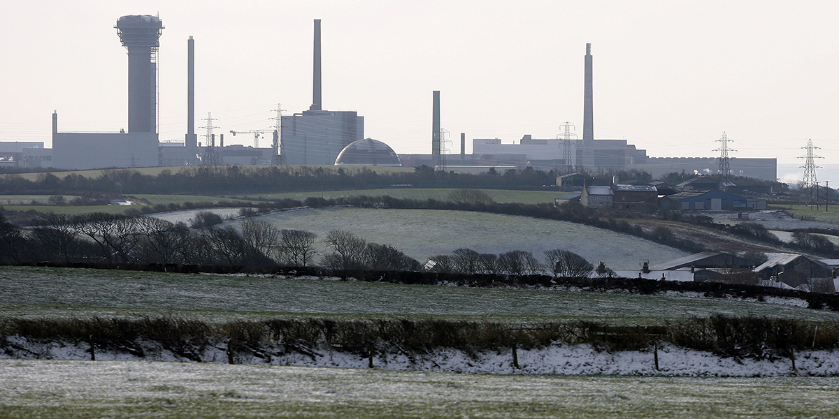 En bild på kärnkraftsanläggningen Sellafield i Storbritannien år 2009.