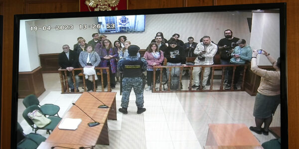 Akademikern Boris Kagarlitskij döms i en appellationsdomstol i Moskva.