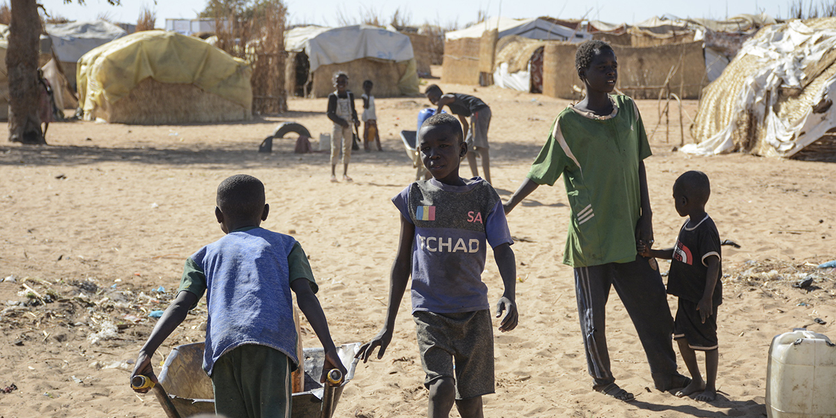 Sudanesiska barn i Tchad