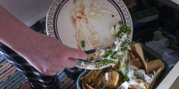 Tallrik med matrester