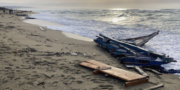 Båtvrak på stranden