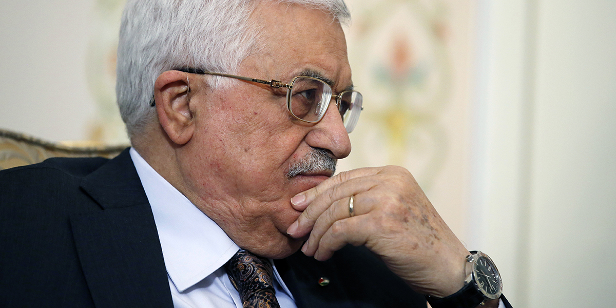 Palestiniernas president Mahmoud Abbas.