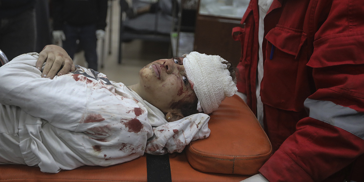 sårat palestinskt barn