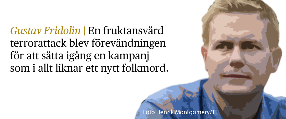 Gustav Fridolin med citat