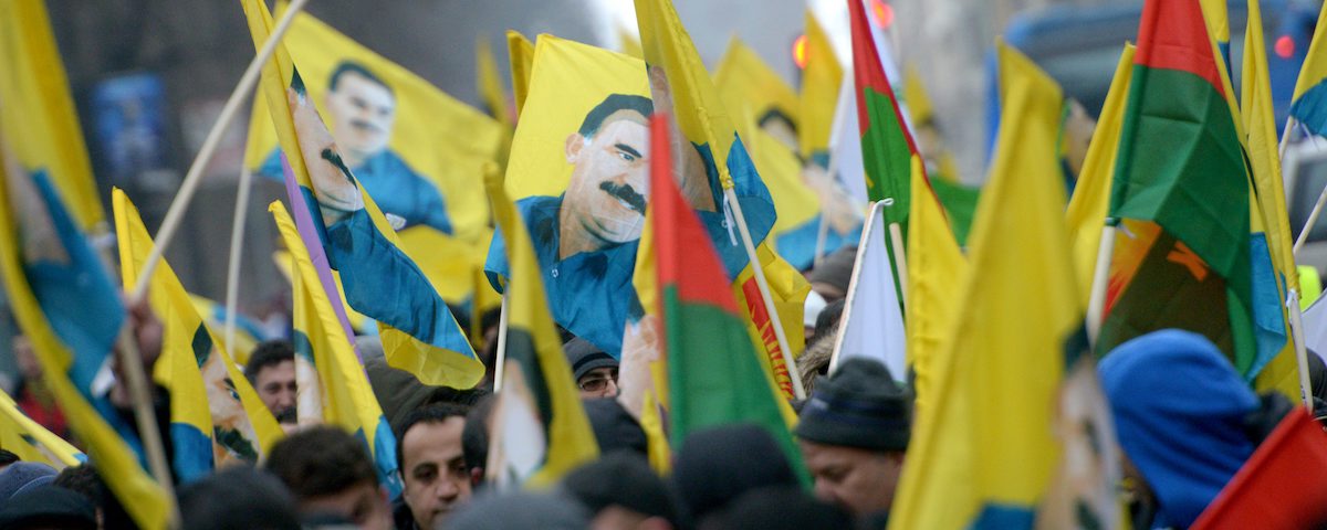 Demonstration i Stockholm 2013 mot fängslandet av PKK-ledaren Abdullah Öcalan 1999.
