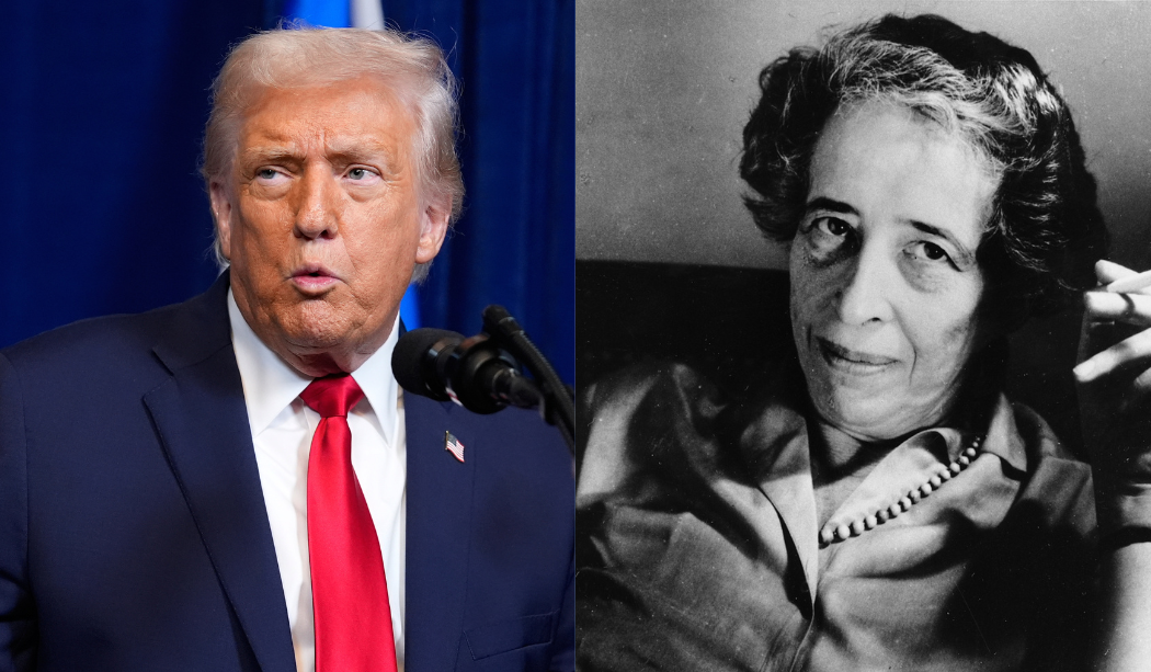 Donald Trump, Hannah Arendt med cigarett i handen.