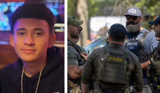 Ruben Ray Martinez (t v) och flera agenter från Homeland Security Investigations i USA.