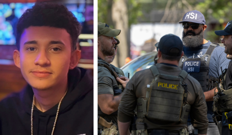 Ruben Ray Martinez (t v) och flera agenter från Homeland Security Investigations i USA.