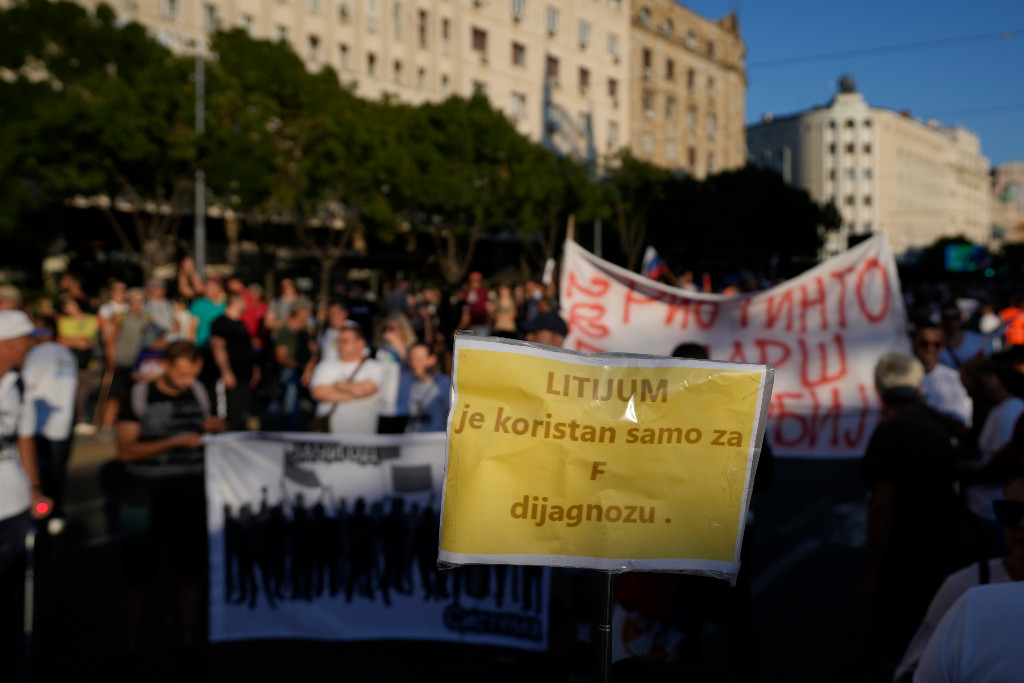 Miljöprotest i Serbien.
